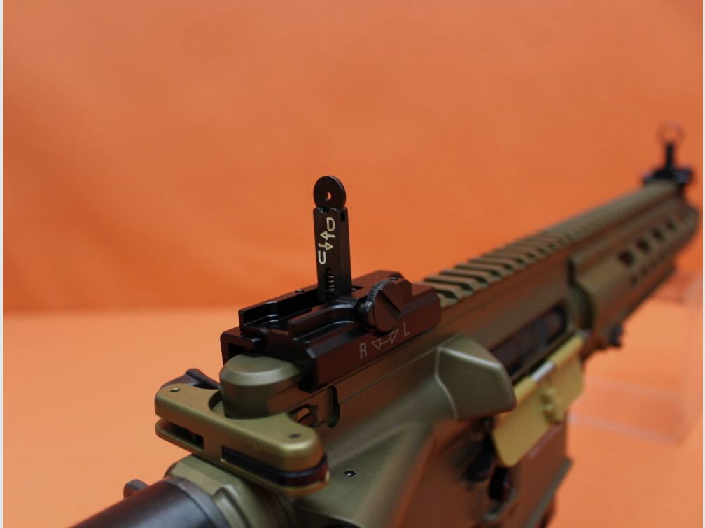 Heckler&Koch Ha.Büchse .223Rem Heckler&Koch/H&K MR223 A3 11" Lauf RAL8000 HKey, Gas-Piston-System AR-15/HK416