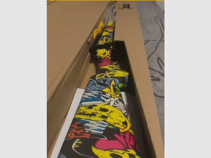 Double Bell VSR-10 Bolt Action Snipergeweer Springer 6mm BB zwart - Jokers Graffiti Edition