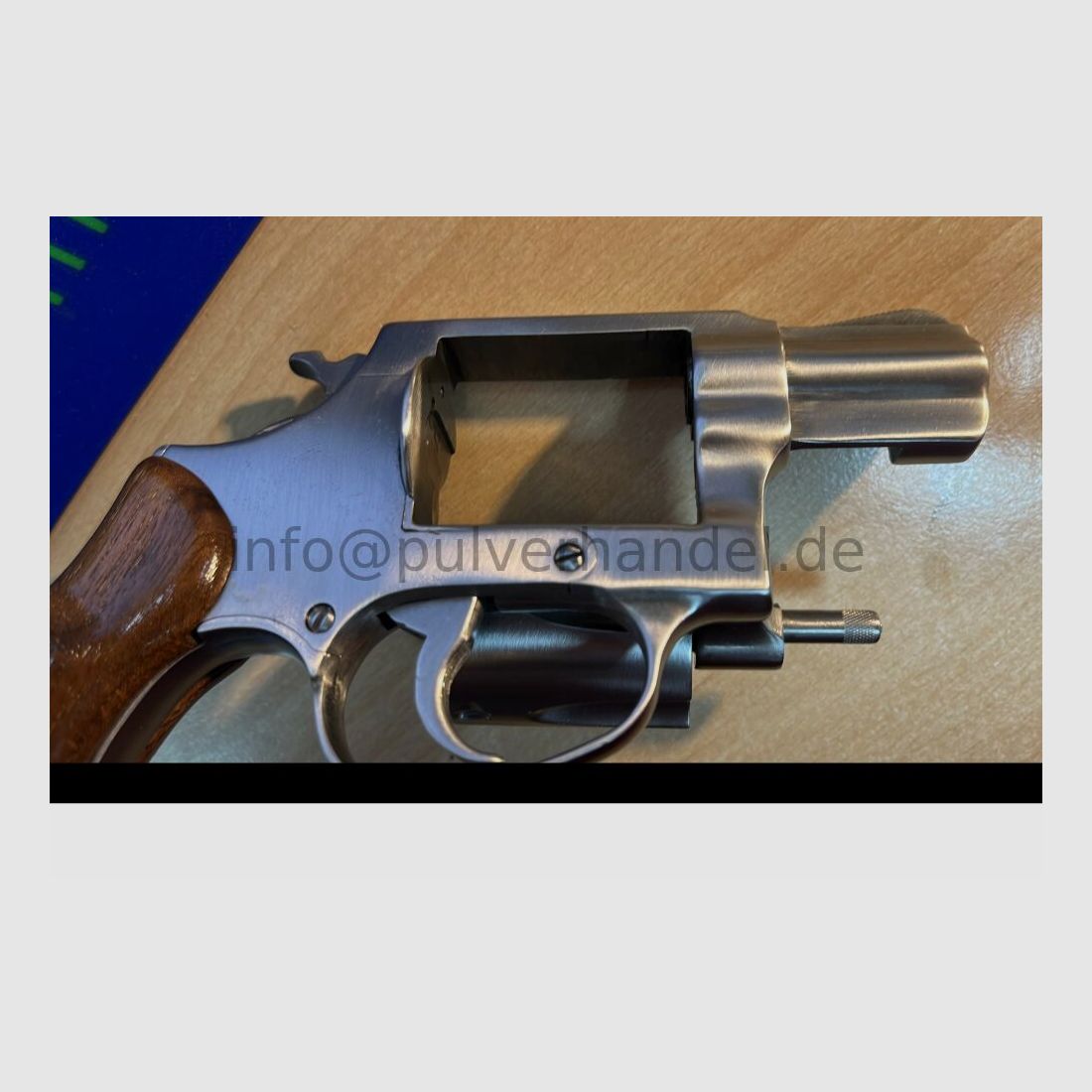 Police Security Special Stainless Steel. Wooden Grip Plates TOP