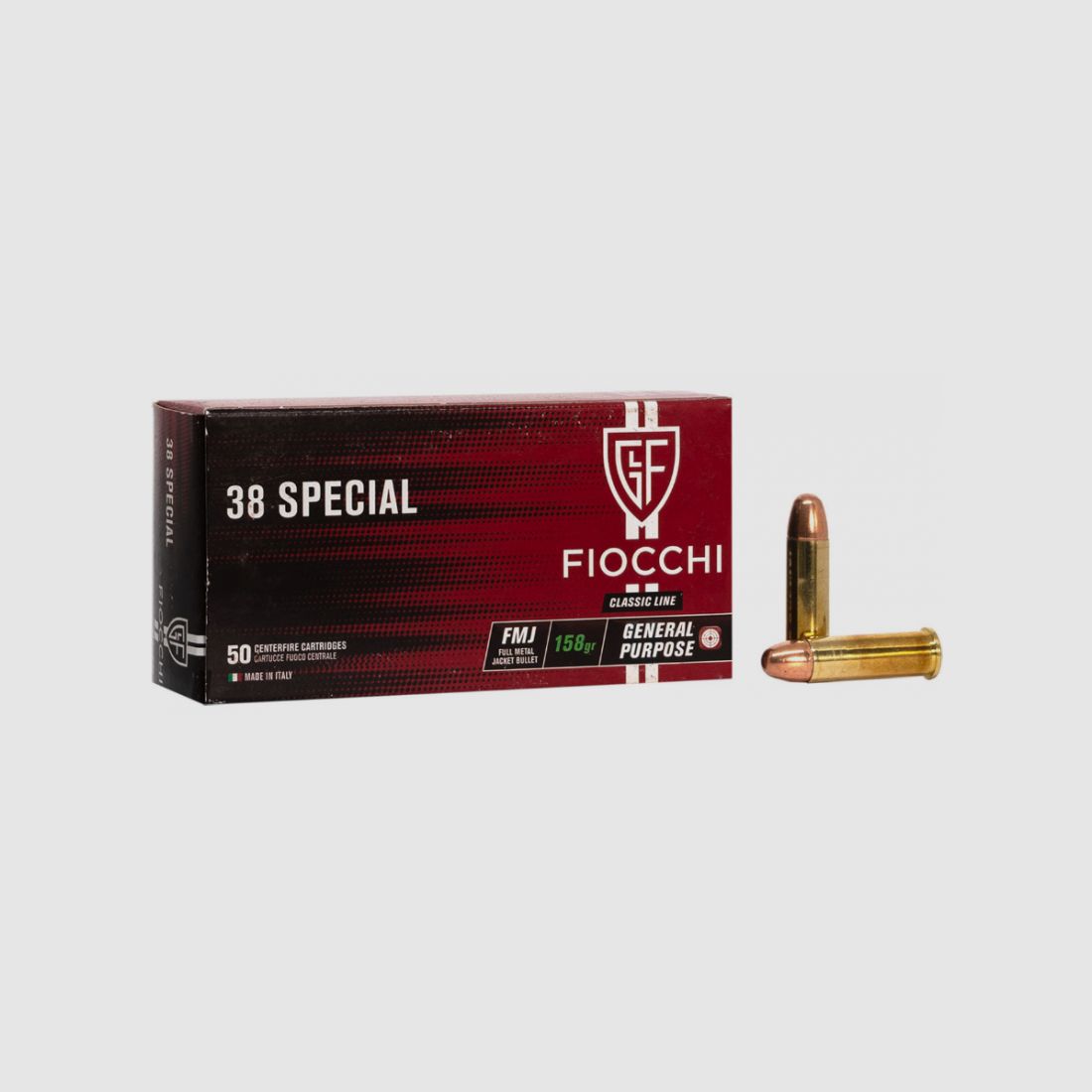 Fiocchi .38 Special 158 gr FMJ RN 50 Stk.