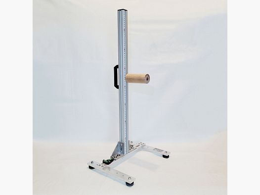 KGF Auflagestativ - Auflageständer Alu H-800-Pro mit Buchenholz-Auflage, Waage, Griff und Maßband
