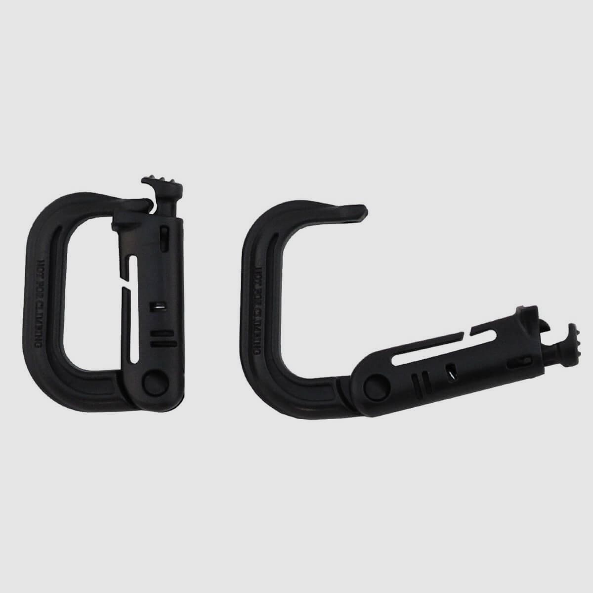 D Karabiner Molle, 2stk. - Schwarz