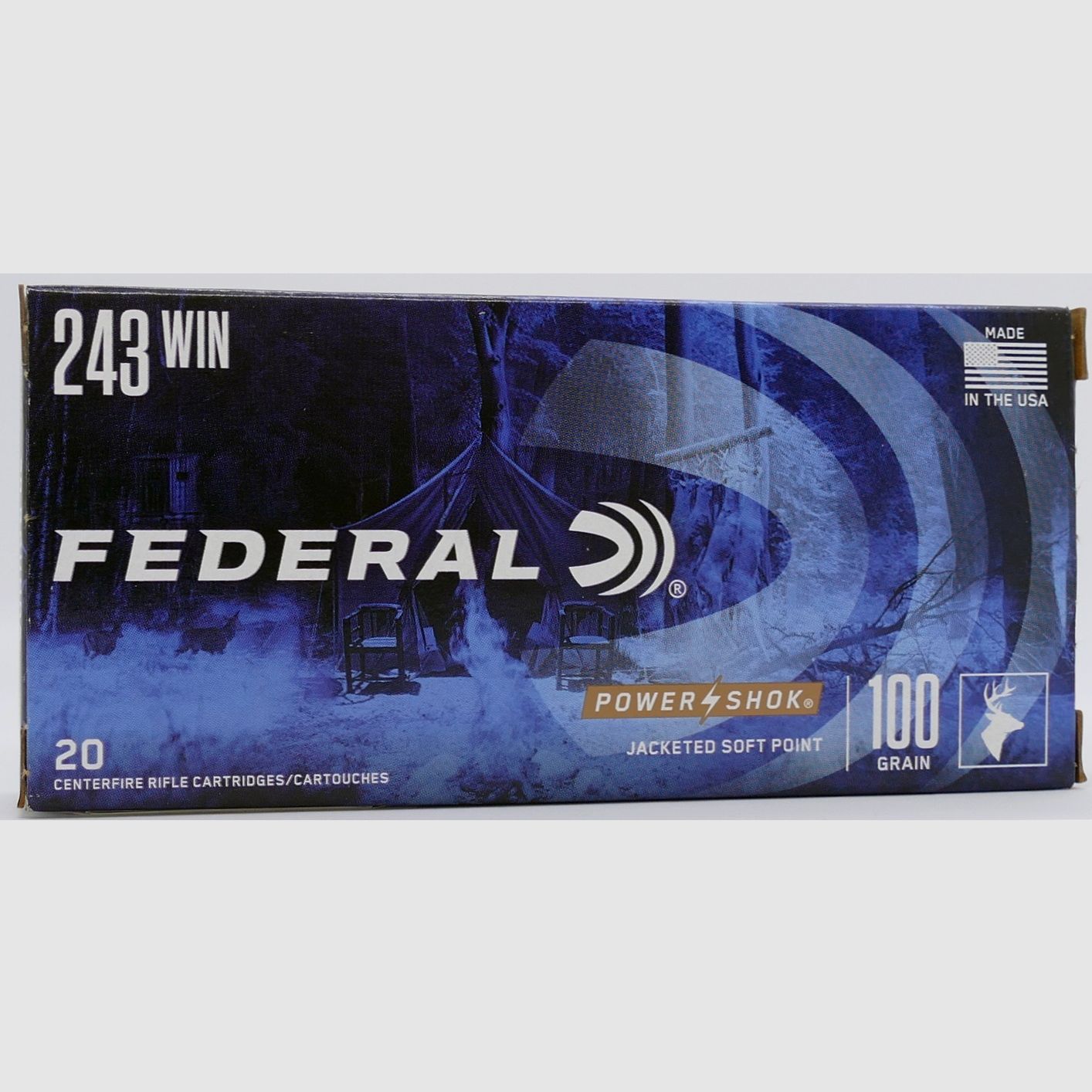 Federal .243 Win. Power-Shok 6.5g/100gr. Rifle Cartridges