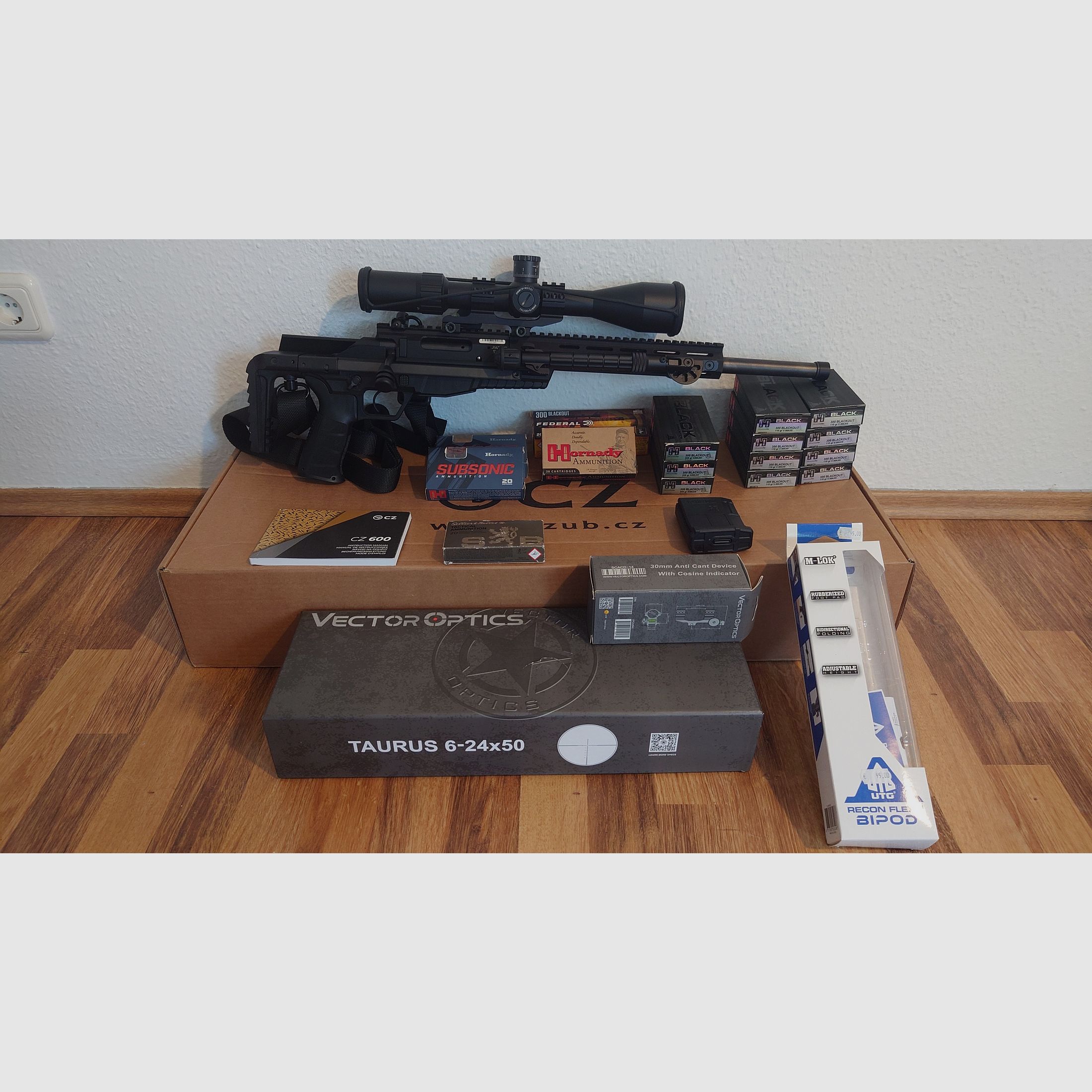 Repeater rifle CZ 600 Trail in caliber .300 Blackout, sportingly approved