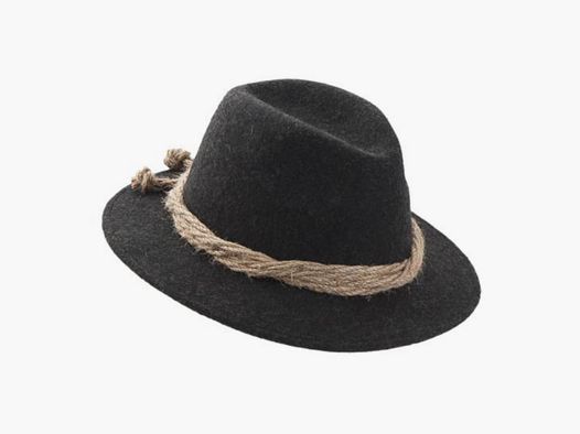 Chapeau en laine rustique - anthracite