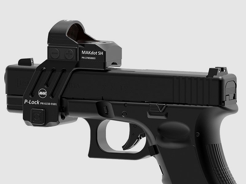 MAK P-LOCK Pistol Reflex Sight Mount GLOCK Gen3+4 G17, 34, 35, 19, G22, G31