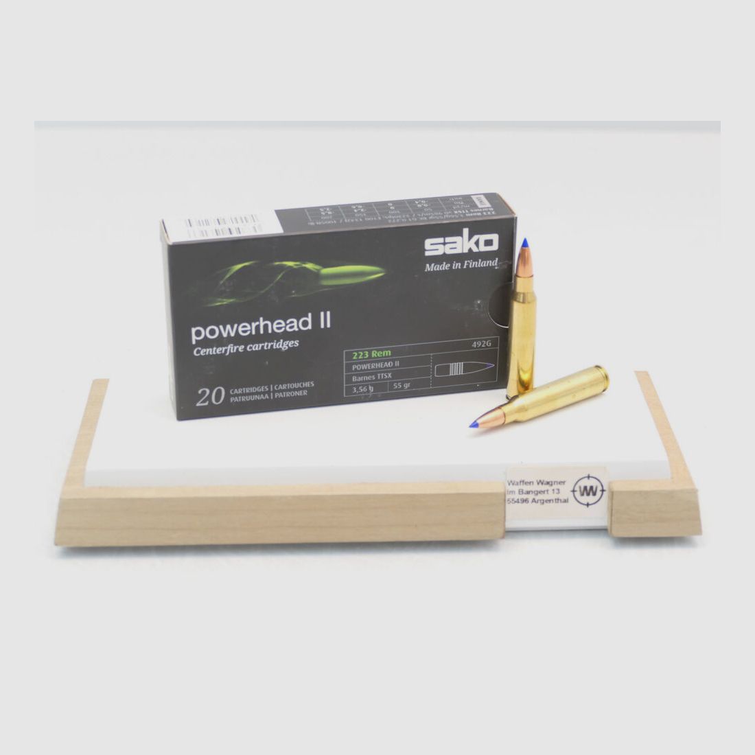 Sako Powerhead II 3,56g/55grs à20 .223 Rem.