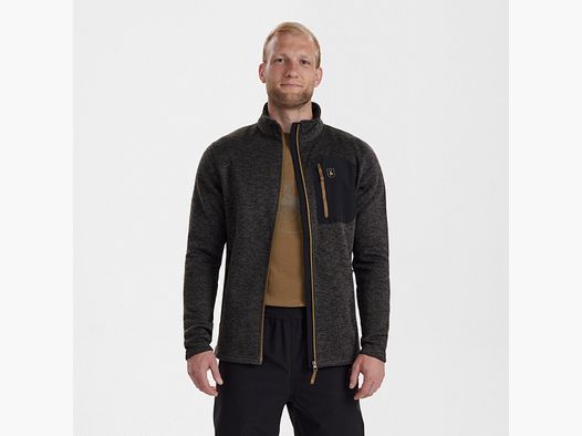 Sarek knitted jacket - Dark Grey melange - Size: L