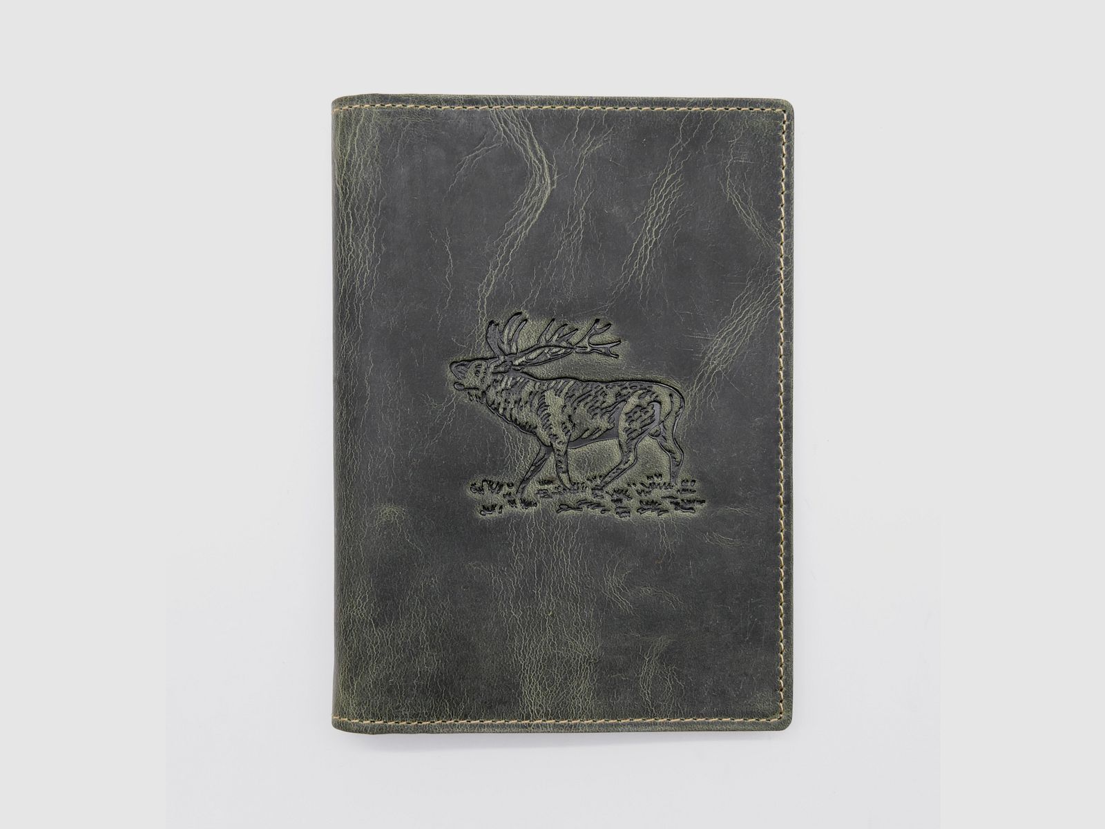 Greenburry leather hunting license folder ID folder case deer olive 328B-stag-30