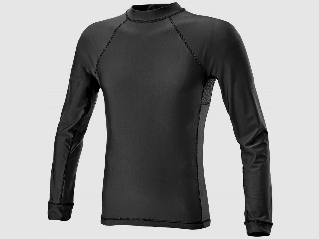 T-SHIRT MET LANGE MOUWEN LYCRA + MESH, afbeelding 4 van 9