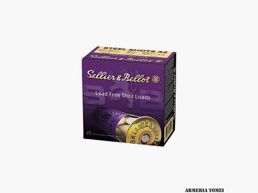 SELLIER & BELLOT – STEEL SHOT 12/70mm 2 3/4 in 28,0g 1oz LOAD 4,06mm No.1 SHOT (25PZ)