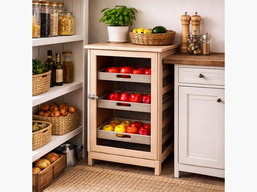 Pin-Garderobe mit 3 Schubladen, 50 × 59 × 81 cm, zum Selbstmontieren