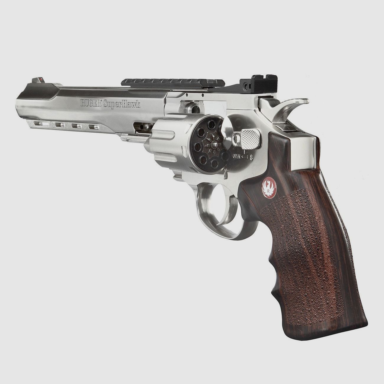 Ruger Super Hawk 8 Zoll 6mm BB CO2 Revolver veerchromt - 4 Joule
