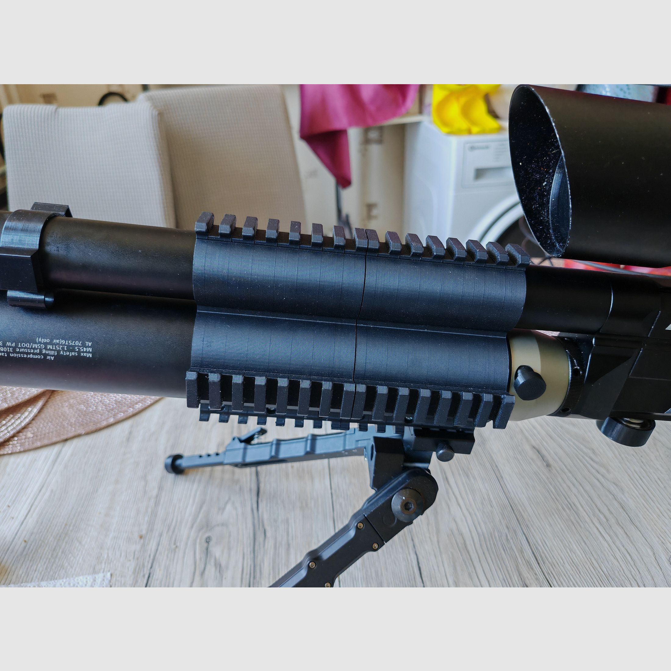 AEA HP Max MK 2 mit Zubehör, Schalldämpfer, Zielfernrohr, Zweibein Munition