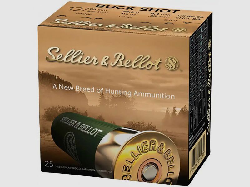 SELLIER & BELLOT BUCK SHOT - 12/76 - 8,4MM - 36 G. - 25 SCHUSS