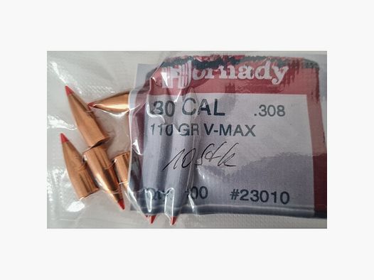 Testpack mit 10 Stück Hornady V-Max
