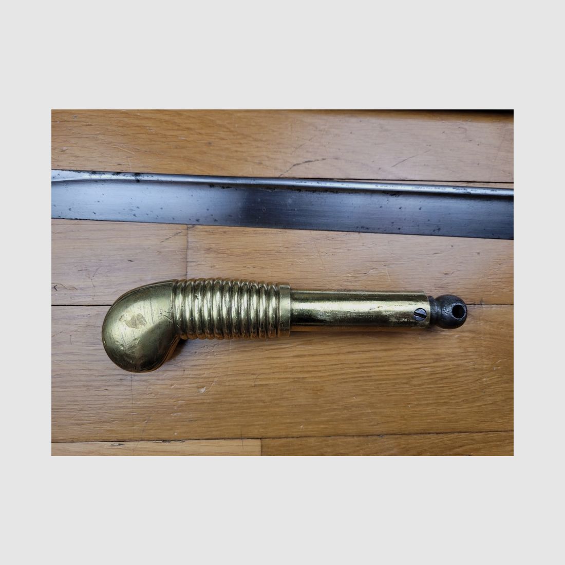 Zeldzaam bajonet "Poncharra" 1e model – geweer van de tirailleurs 1837 – een van de + zeldzaamste Franse bajonetten met hoes(!) Uitstekende staat, afbeelding 15 van 24