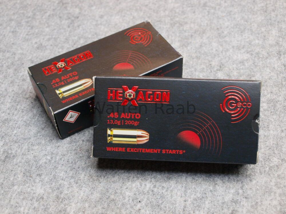 Geco .45 ACP Hexagon Geco Geco .45 ACP Hexagon 13,0g/200grs.