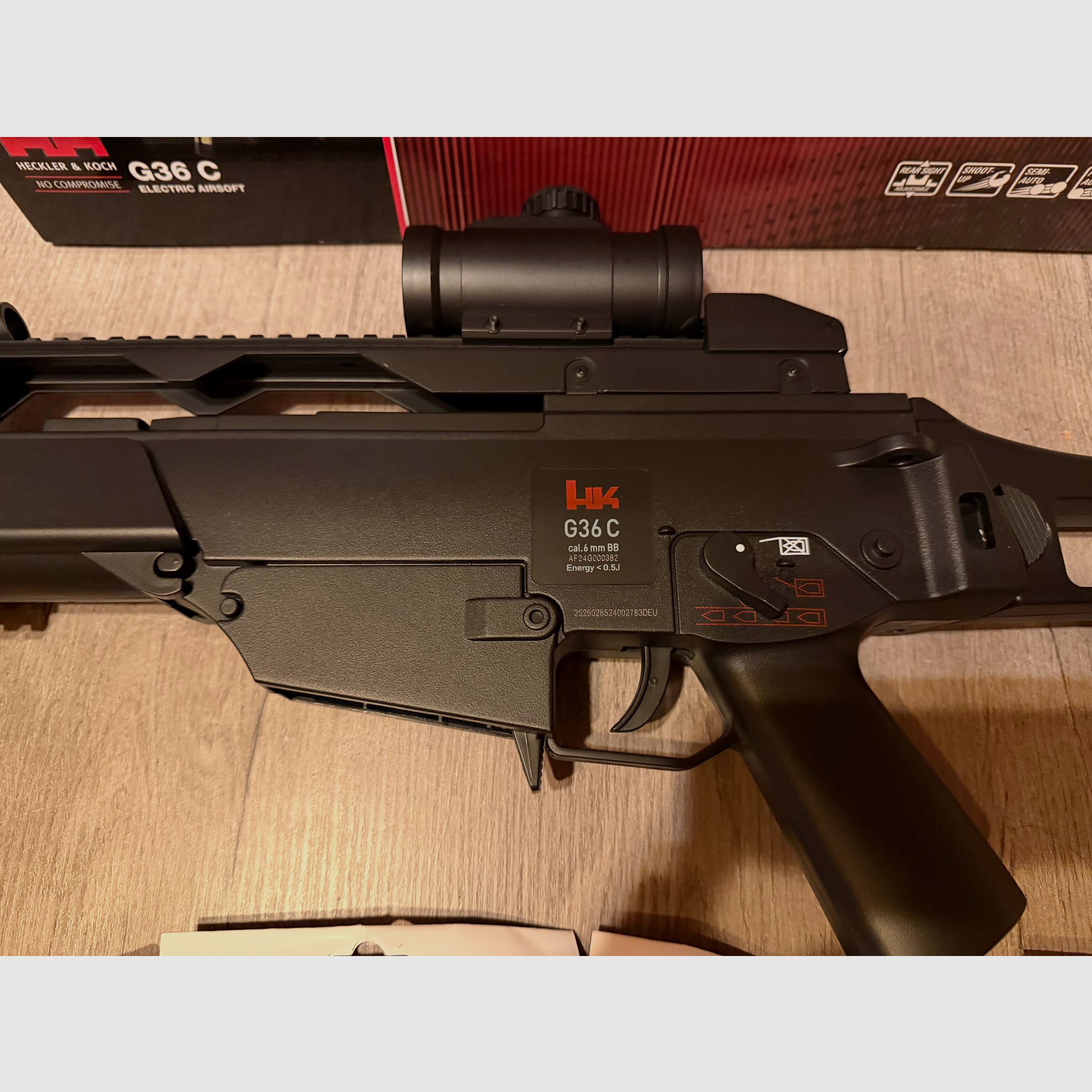 H&K G36C Softair 0,5J AEG + Zubehör
