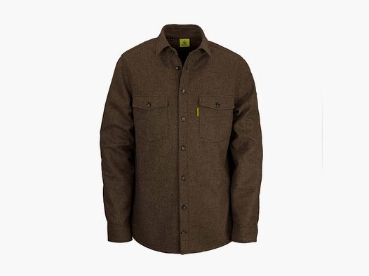 Merino Loden shirt "Grimbart" Brown