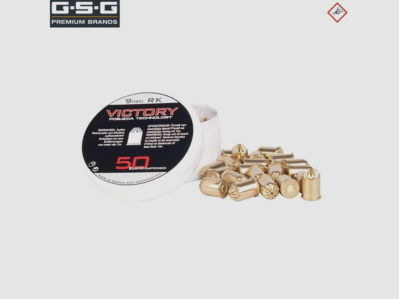 VICTORY knalpatronen 9mm R. 50 stuks