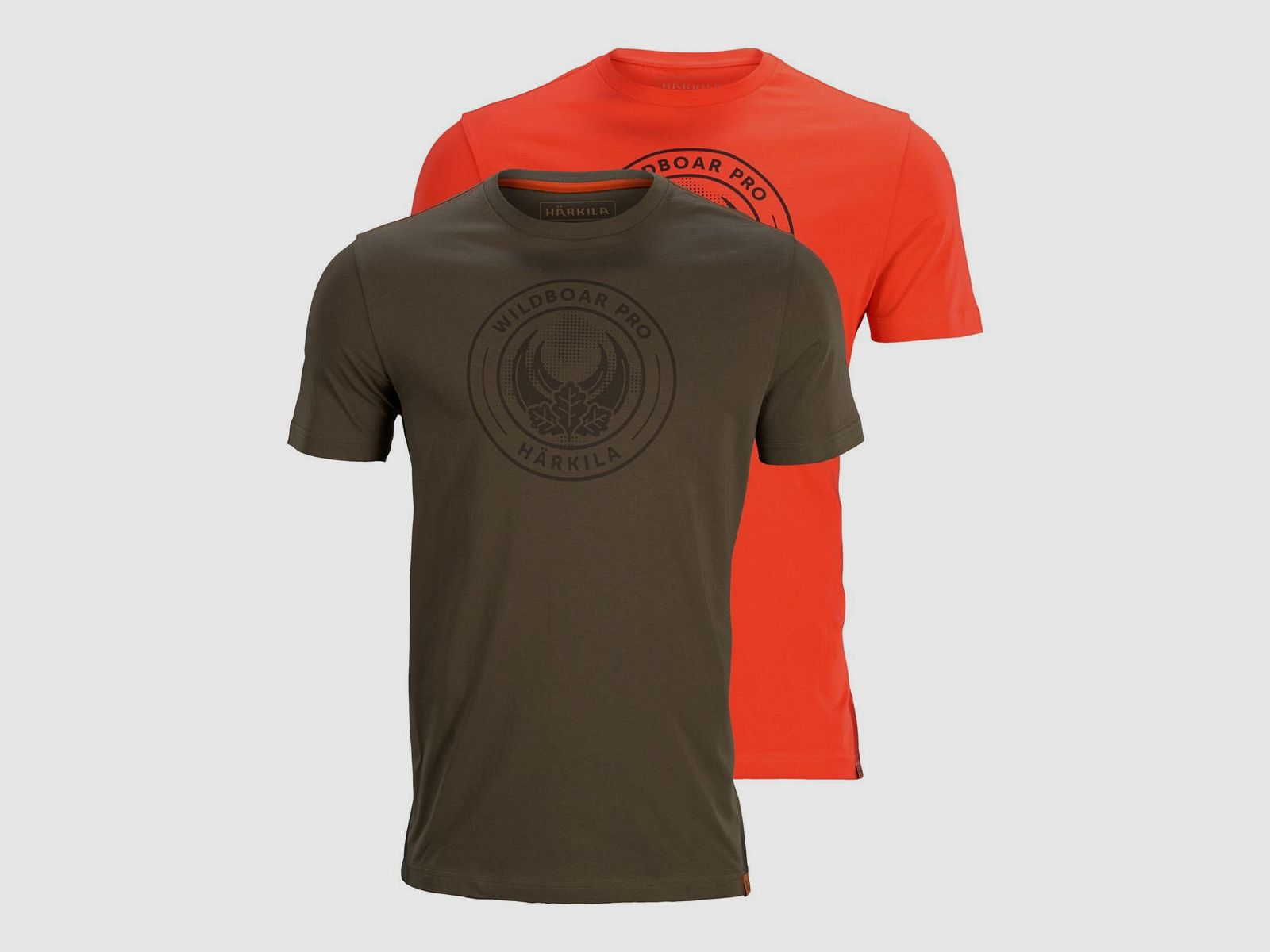 Härkila T-Shirt Wildboar Pro 2er Pack - Limited Edition Willow green/Orange    XL