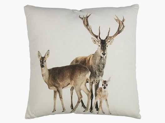 LivingActive almohada familia de ciervos rojos