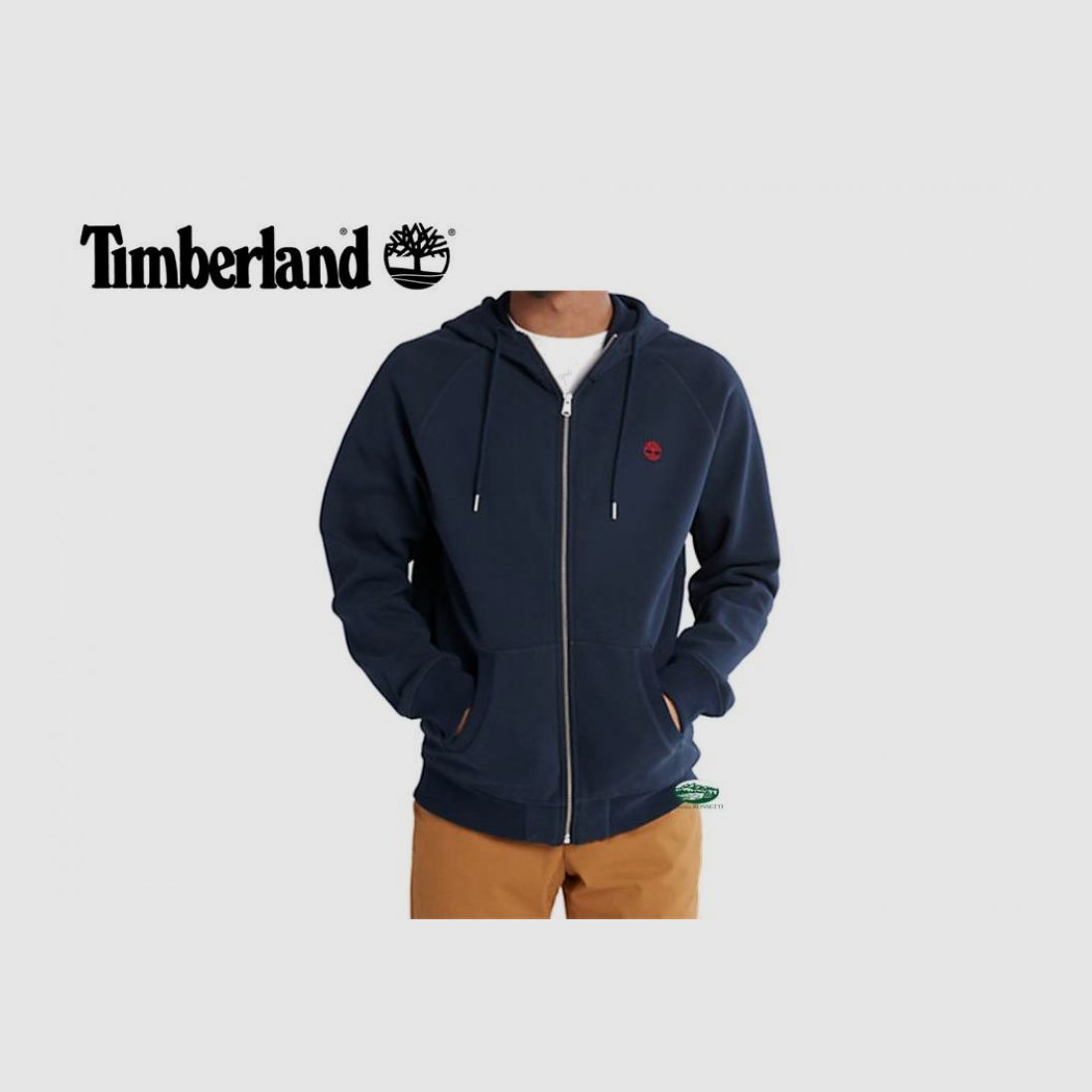 TIMBERLAND Exeter River Sweatshirt met rits en capuchon blauw, afbeelding 1 van 2
