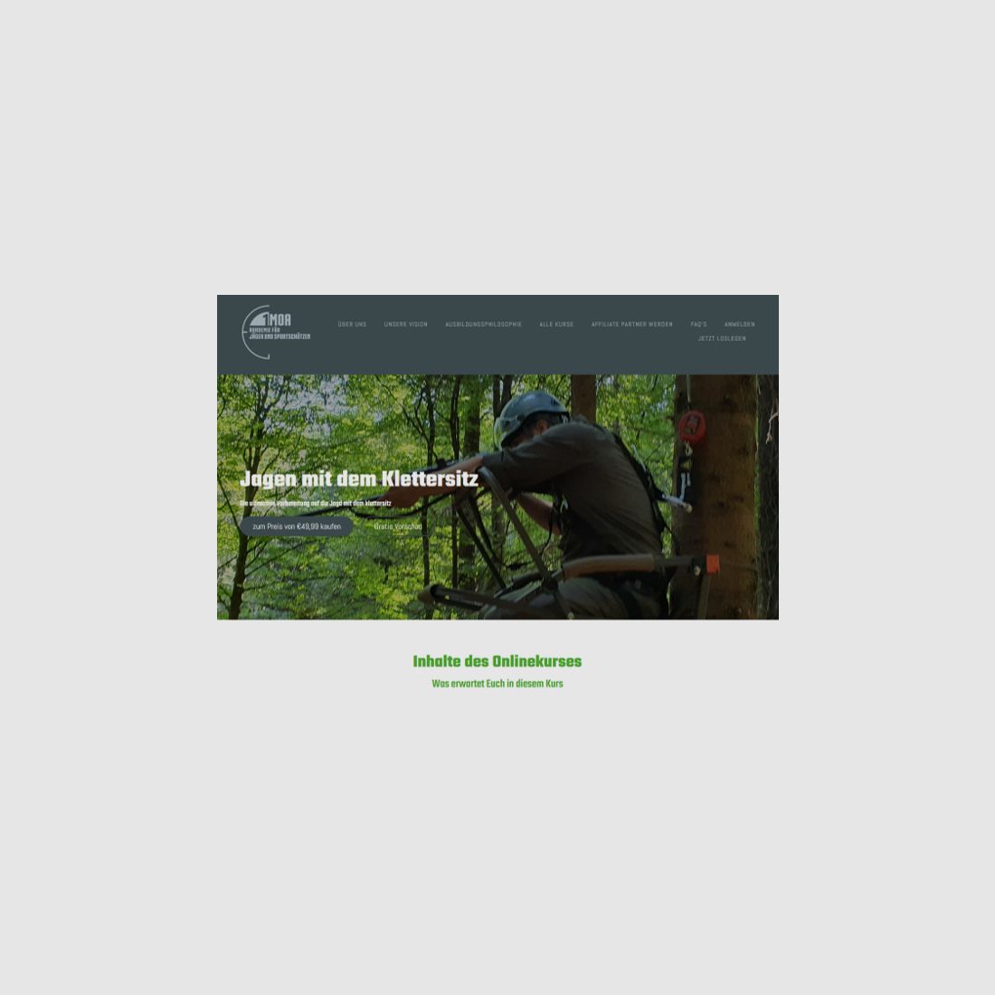 Jagd mit dem Klettersitz | Onlinekurs