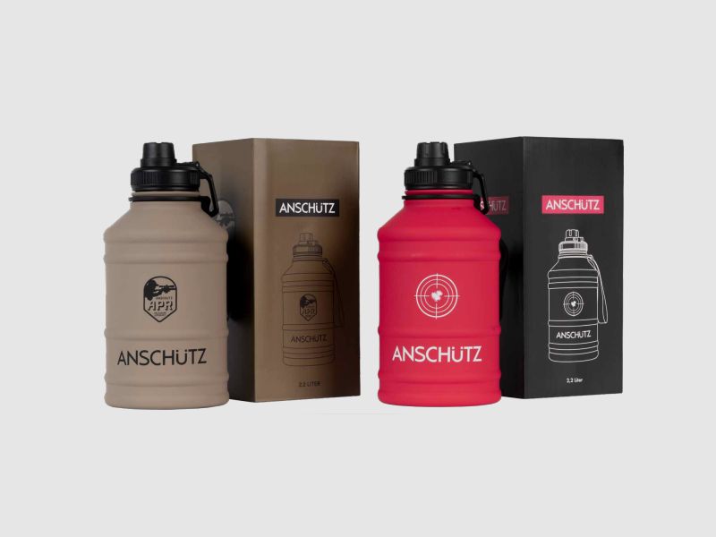 ANSCHÜTZ 2.2 Liter Edelstahl Trinkflasche
