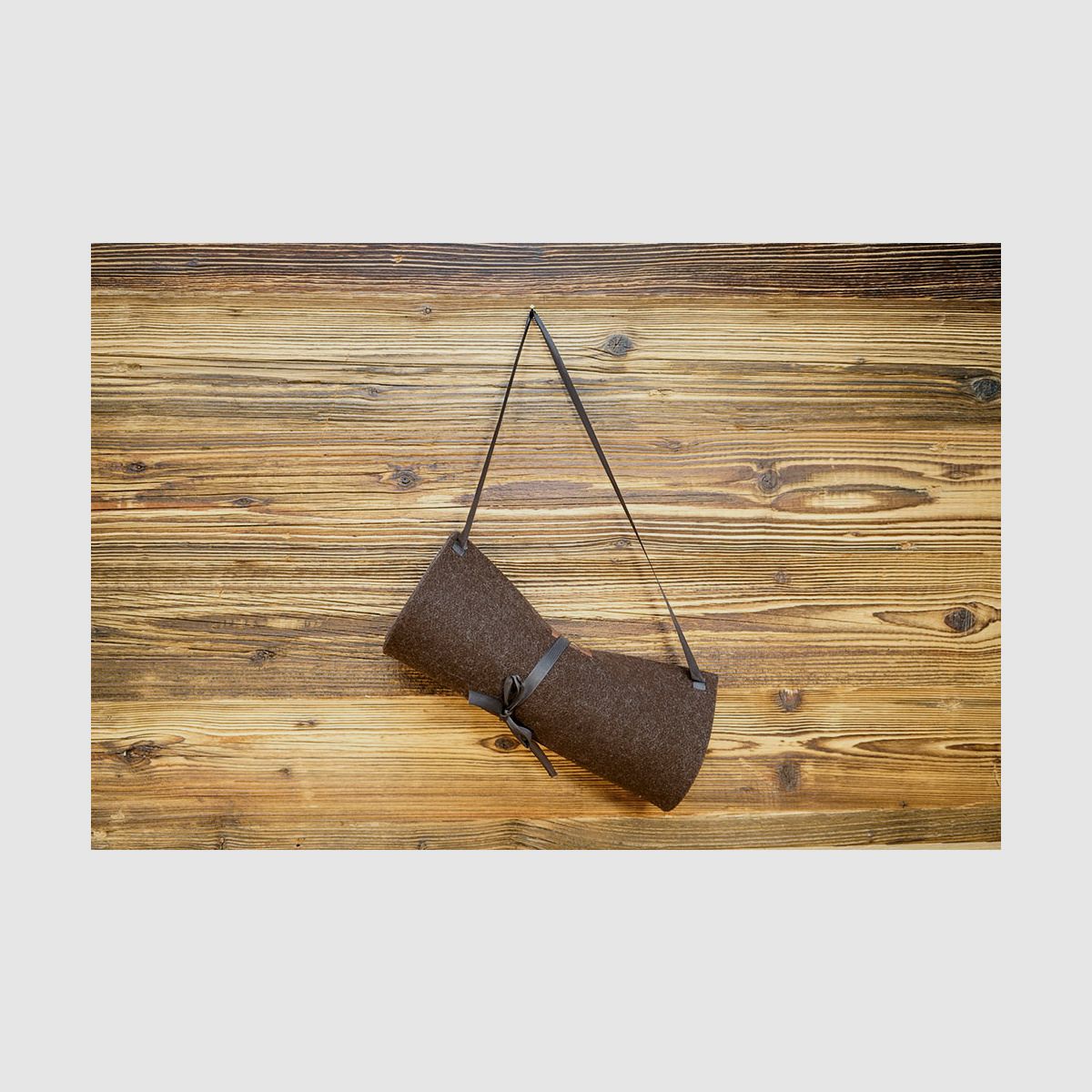 Cuscino da seduta in feltro, Jakele, 40x40cm, marrone