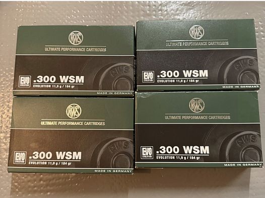 Munitions calibre 300 WSM Évolution 4 paquets 80 coups