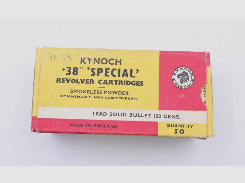 Kynoch, England Revolverpatronen .38Special