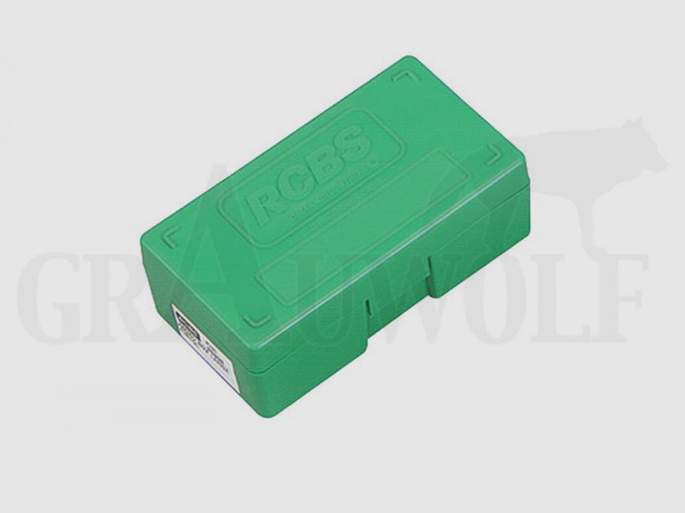 RCBS Klappdeckel Patronenbox Grün Medium Pistol 9 mm Luger etc. 50 Stück