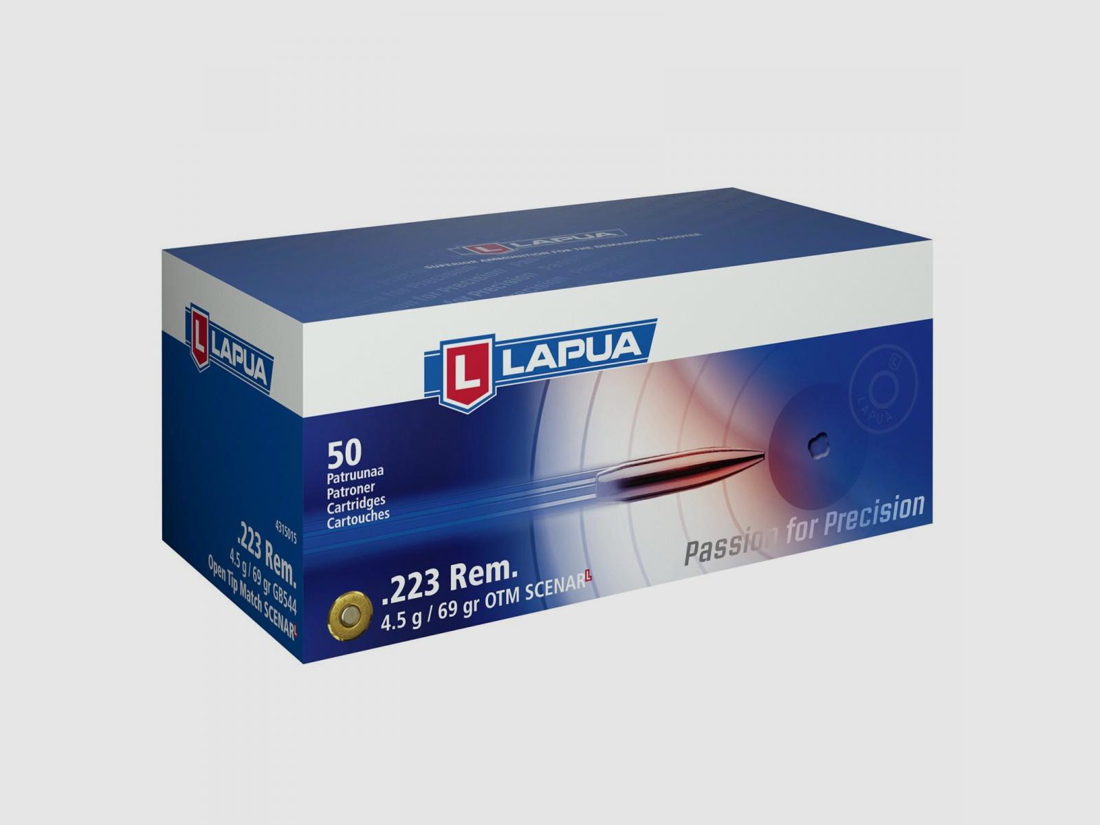 Lapua .223 Rem. 69GR Scenar-L 50 Patronen