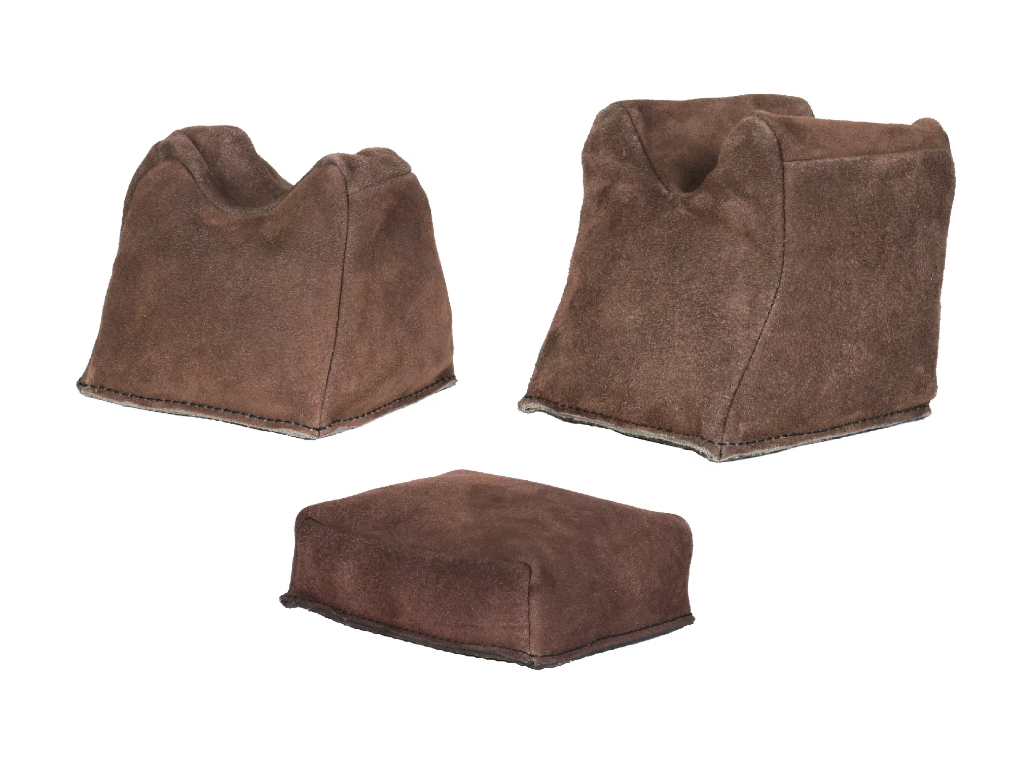 Outdoor Connection Bench Bags 3-piece brown leather sighting-in bags (BRB3LEA-28031), image 2 of 2