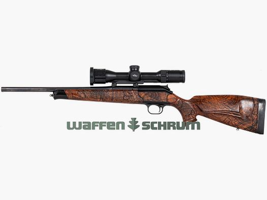 Blaser R 93 Luxe .30-06Spring, ZF Blaser B2 1,7-10x42 IC Abs.4 bel., Montage de selle Blaser, LL: 45cm, Gew. M15x1, Adaptateur de chasse précis 48mm