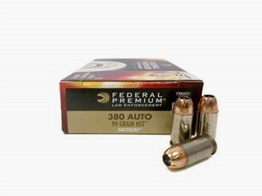 Federal Premium Personal Defense HST Law Enforcement .380 Auto 99GR JHP 50 cartouches