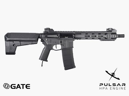 Delta Armory M4 AR15 M-LOK 10 Zoll CHARLIE GATE PULSAR HPA Airsoft Gewehr in Carbon