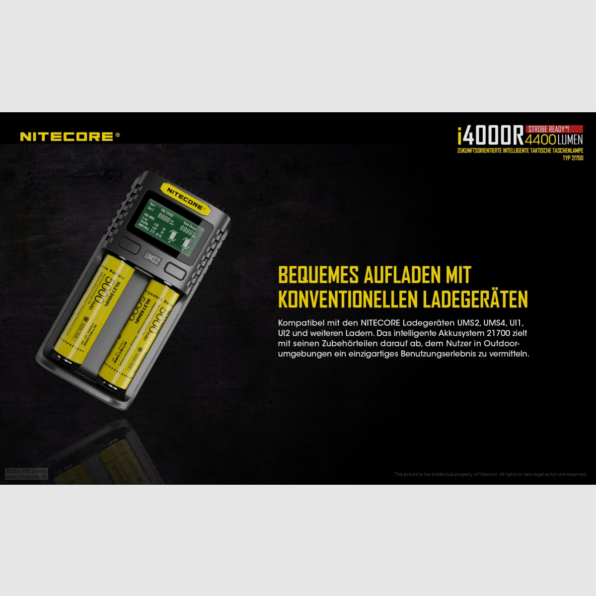 Nitecore I4000R flashlight i4000R 4400 lumens