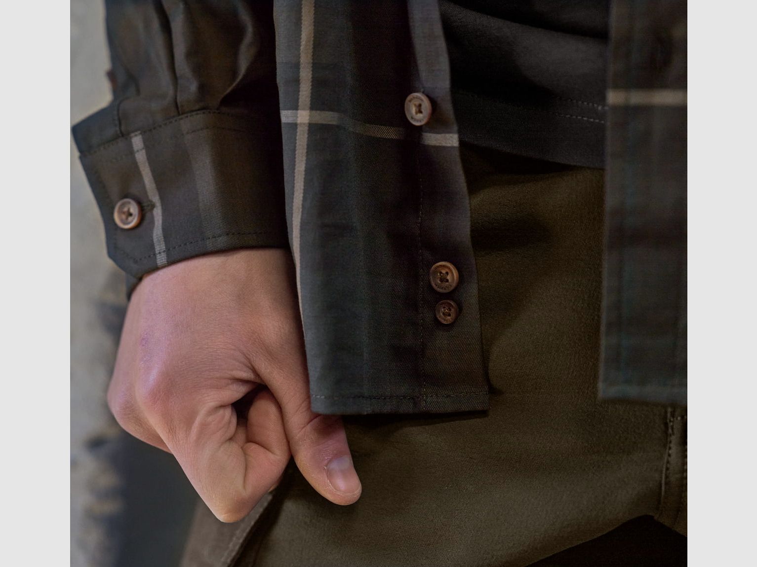 Koszula Härkila Akse L/S - Shadow Brown Check, zdjęcie 4 z 8
