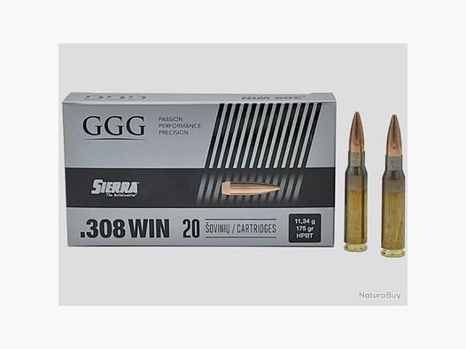 Munition GGG .308 Sierra HPBT 175 gr