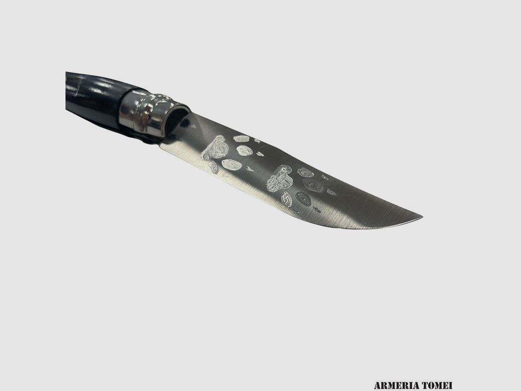 MESSER – OPINEL – N.9 INOX HANDGEFERTIGT MIT AIRBRUSH WOLF-SZENE, Bild 4 von 6