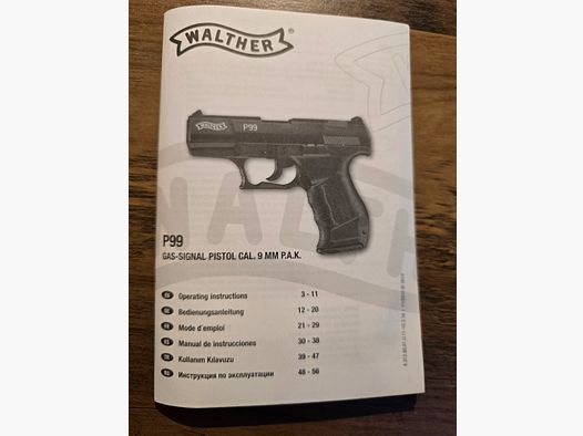 Walther P99 Gas Signal pstole cal 9mm P.A.K Nur Abholung!!