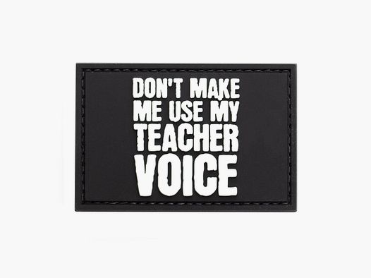 Teacher Voice PVC Patch Weiß