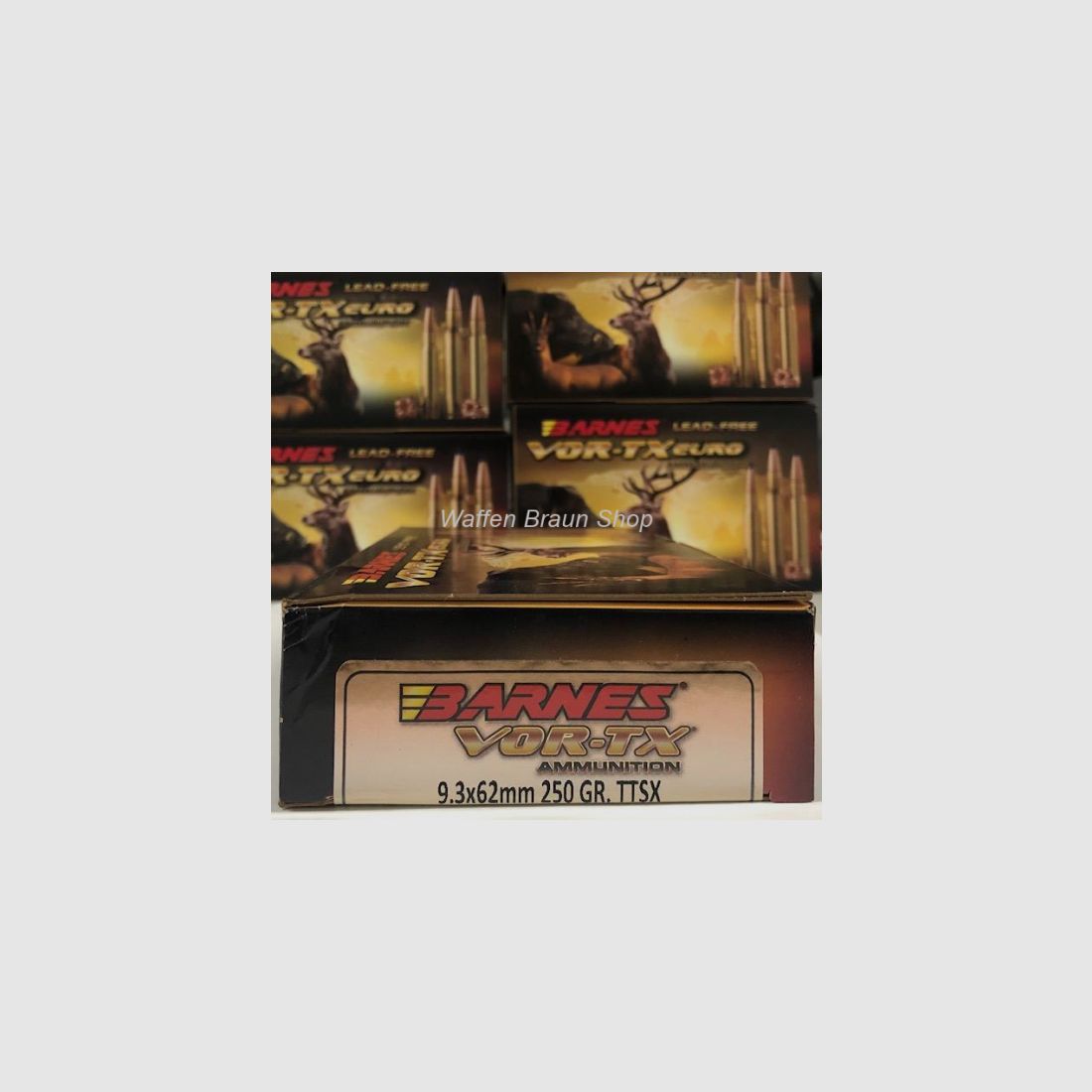 BARNES 31312 VOR-TX EURO	CENTERFIRE RIFLE AMMO 9,3X62MM	250GR TTSX 20 Stück