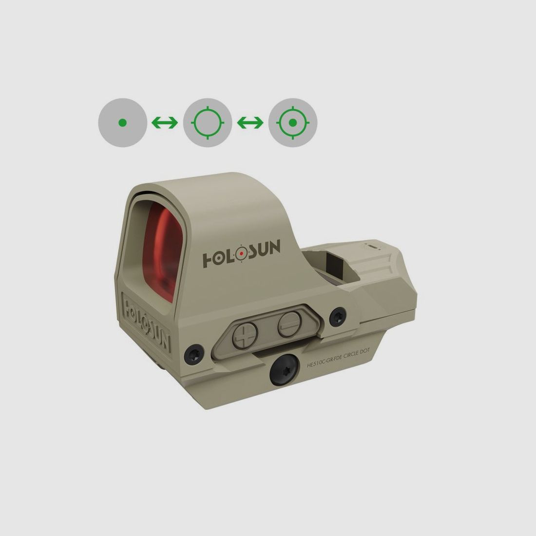 HOLOSUN 510C - FDE/Zand - Groen