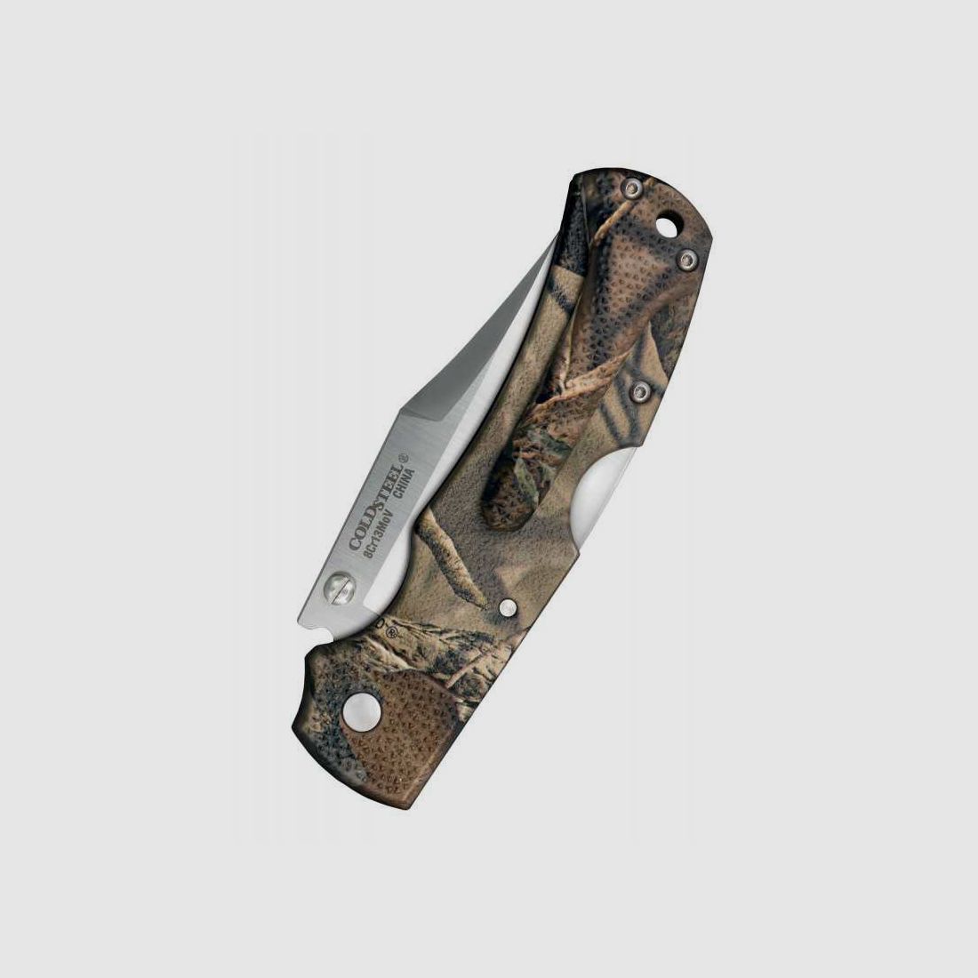 Cold Steel Double Safe Hunter Taschenmesser, Camouflage, mit Kunststoff-Clip