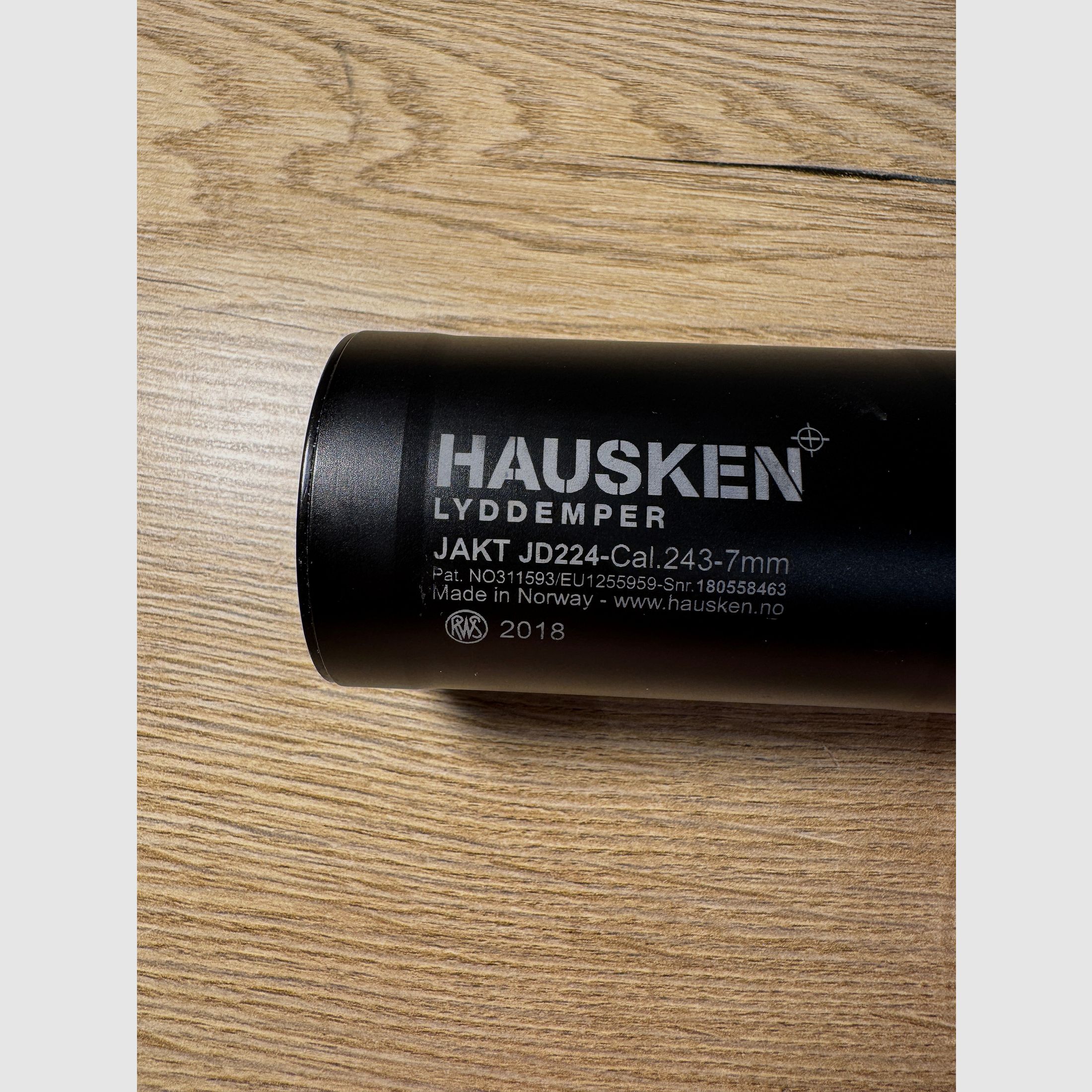Hausken Schalldämpfer JAKT JD 224 Cal. 243-7 mm.