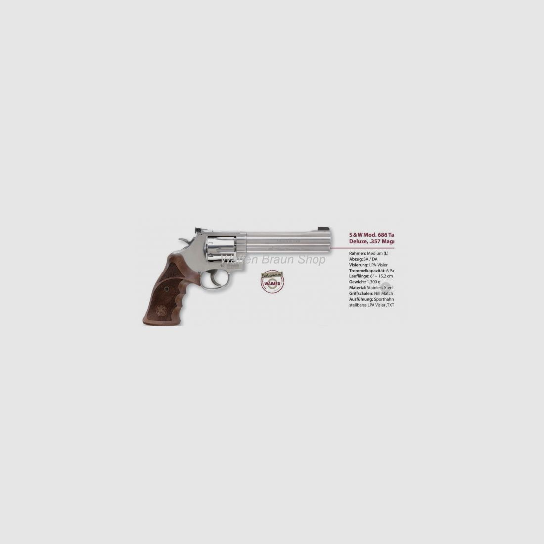 Smith & Wesson Mod 686-6 Deluxe Target Champion 357 Mag